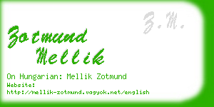 zotmund mellik business card